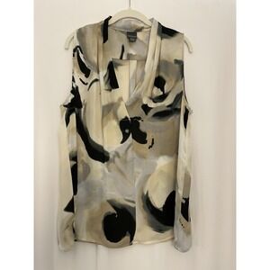 Covington Brand Women's Size XL Print Blouse Top Business Classic Tunic